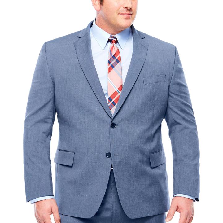 Jf J.ferrar Pattern Classic Fit Stretch Suit Jacket-big And Tall