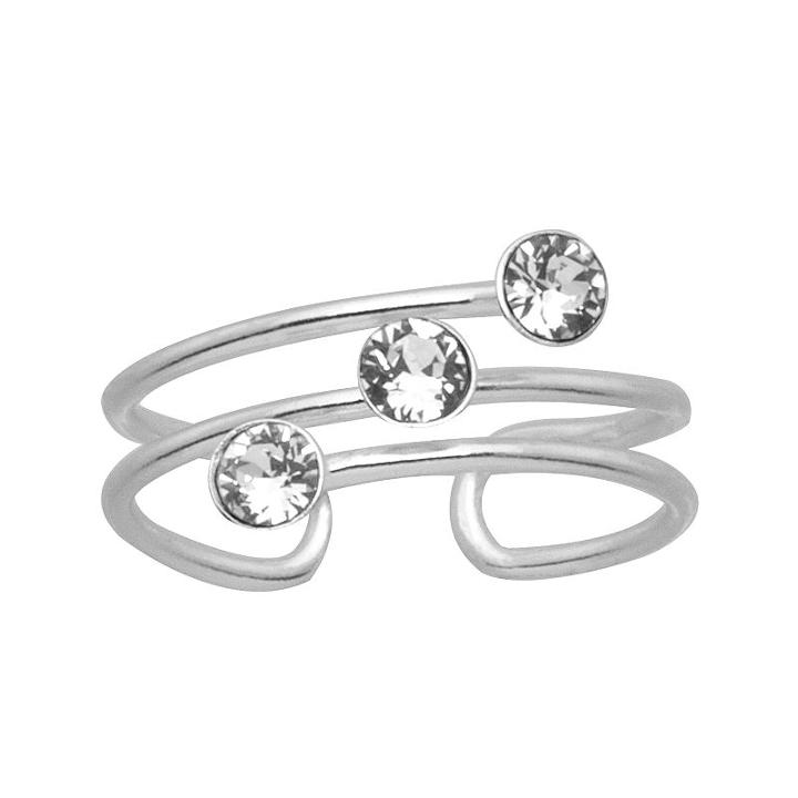 Itsy Bitsy Itsy Bitsy Sterling Silver Toe Ring Womens Diamond Accent Lab Created Clear Sterling Silver Delicate Ring