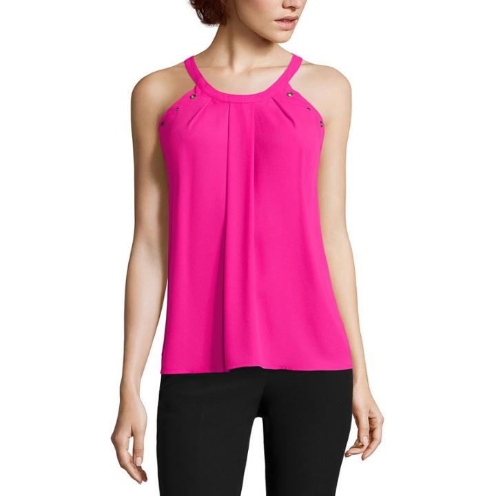 Worthington Sleeveless Grommet Trapeze Top - Tall