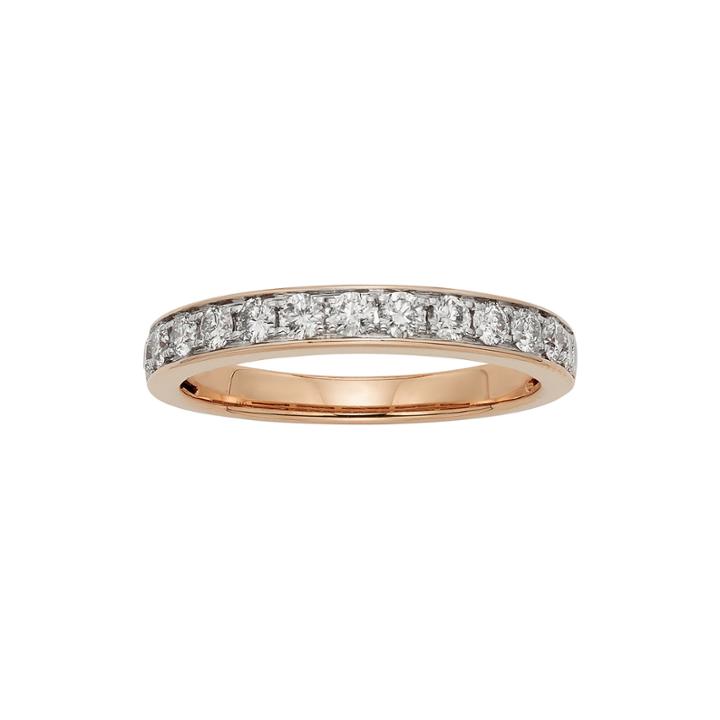 1/2 Ct. T.w. Certified Diamond Single-row Rose Gold Wedding Band