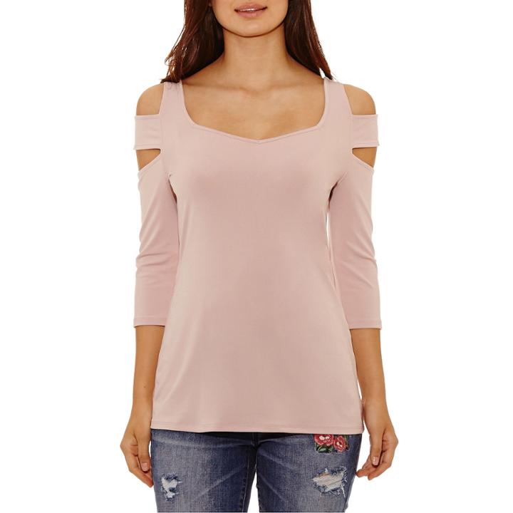 Bold Elements Caged Cold Shoulder Top