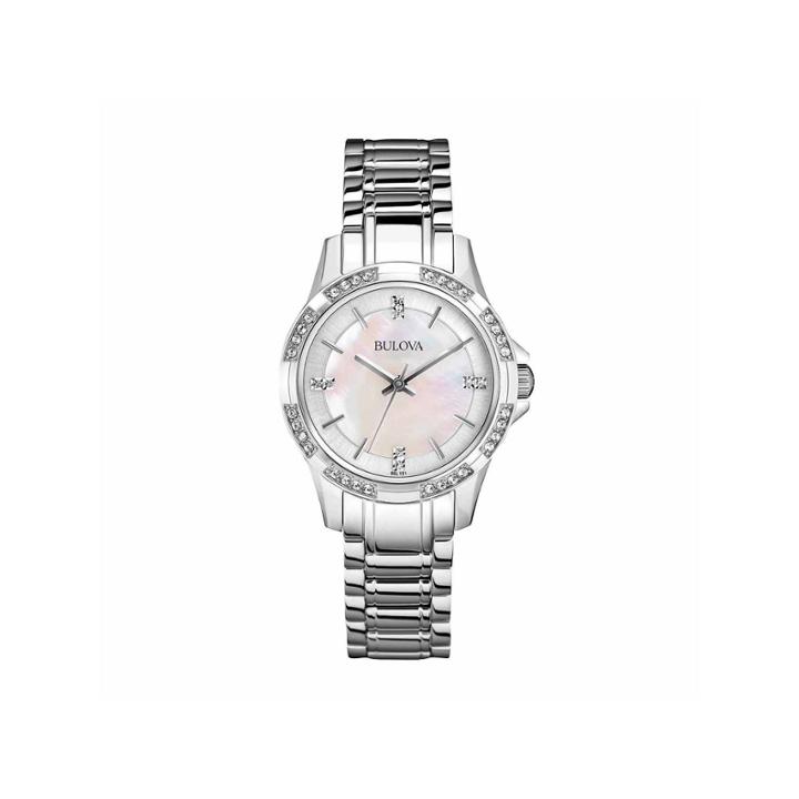 Bulova Womens Silver Tone Strap Watch-96l191