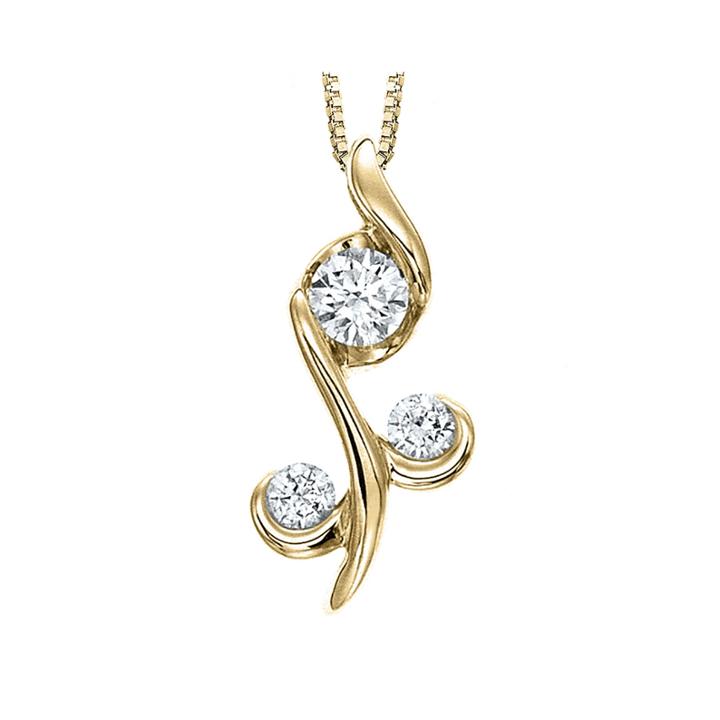 Juno Lucina 1/4 Ct. T.w. Diamond 14k Yellow Gold Pendant Necklace