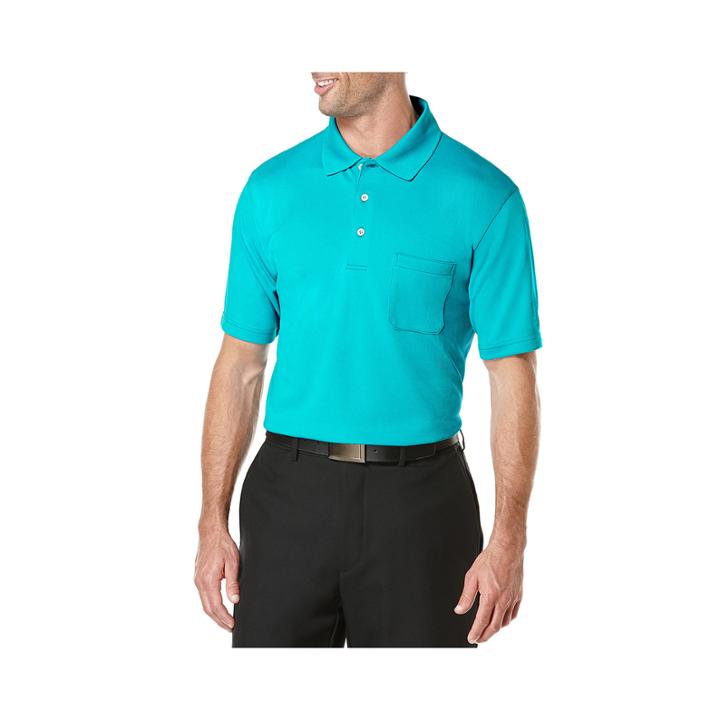 Pga Tour Solid Pocket Polo