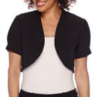 R & K Originals Short-sleeve Knit Bolero Jacket