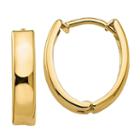 14k Gold 13mm Round Hoop Earrings