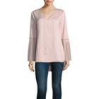 T.d.c Bell Sleeve Satin Tunic Top