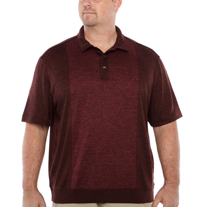 Van Heusen Short Sleeve Melange Polo Shirt Big And Tall