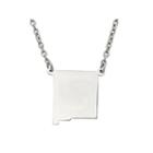 Personalized Sterling Silver New Mexico Pendant Necklace