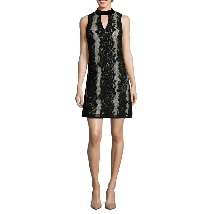 Worthington Sleeveless Lace Shift Dress-talls