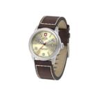 Swiss Military By Charmex Vintage Mens Brown Strap Watch-78335 8 D