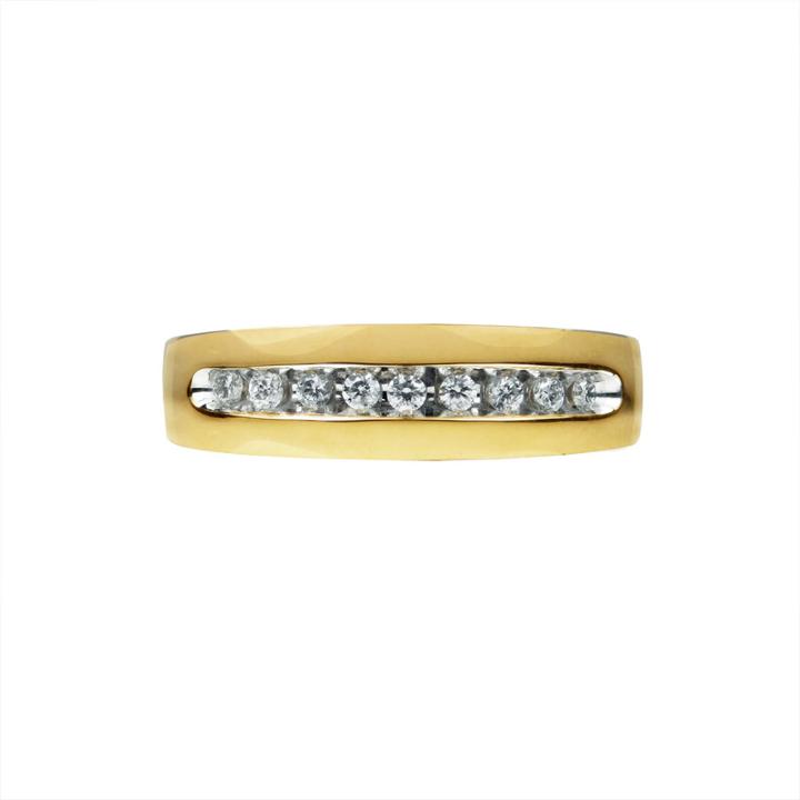 Mens 1/4 Ct. T.w. Genuine Diamond 14k Gold Band