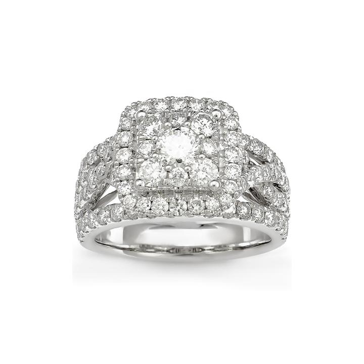 Limited Quantities! 2 1/2 Ct. T.w. Diamond 14k White Gold Ring