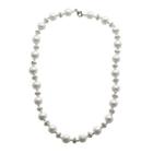 Cultured Freshwater Pearl Crystal-accent Sterling Silver Necklace
