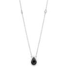 Womens Genuine Black Onyx Pendant Necklace