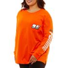 Flirtitude Racing Stripes Graphic T-shirt- Juniors Plus