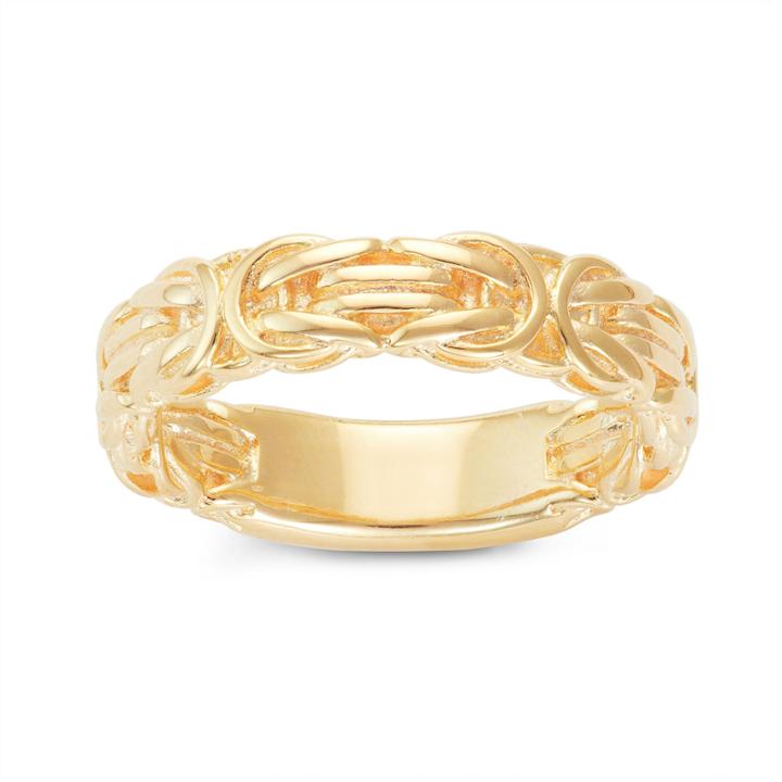 Womens 14k Gold Over Silver Band