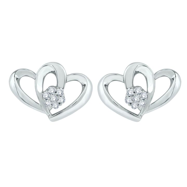 1/6 Ct. T.w. White Diamond 10k Gold Hoop Earrings