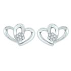 1/6 Ct. T.w. White Diamond 10k Gold Hoop Earrings