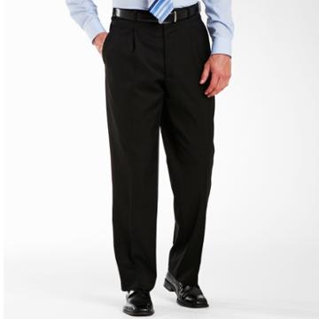 Adolfo Pleated Black Suit Pants-portly