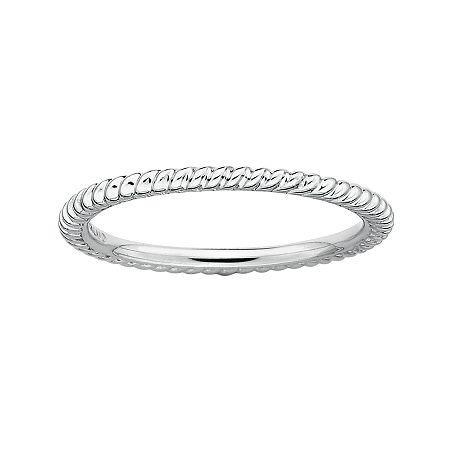 Personally Stackable Sterling Silver Stackable 1.5mm Twisted Ring