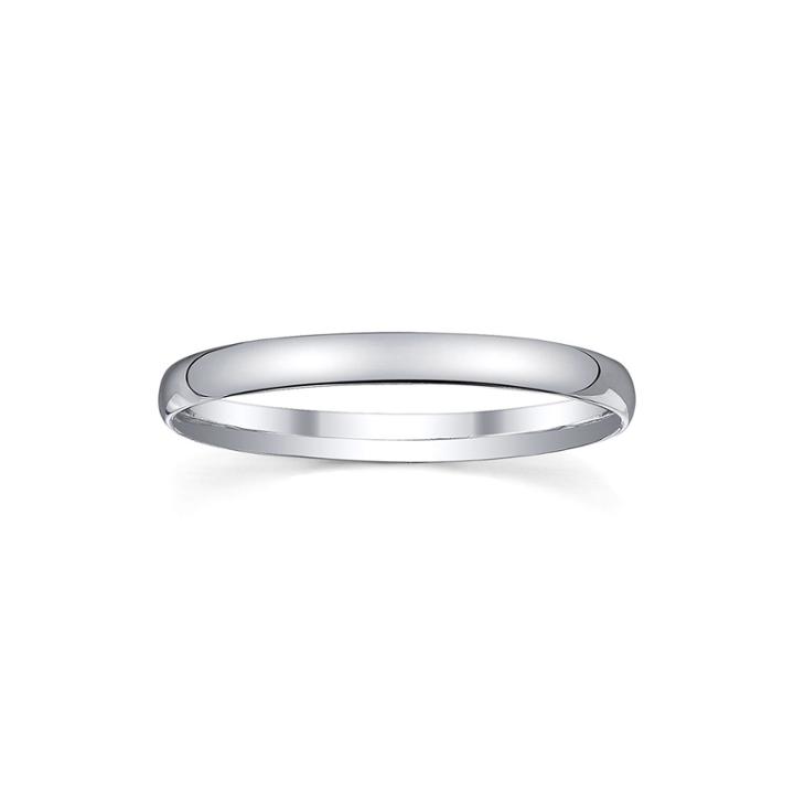 Personalized 2mm Comfort Fit Domed Sterling Silver Wedding Band