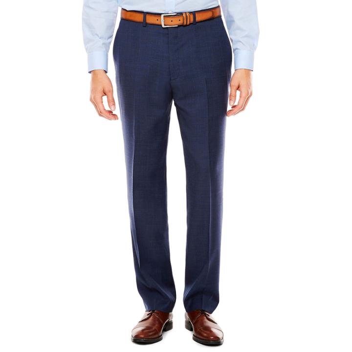 Claiborne Slim Fit Woven Plaid Suit Pants