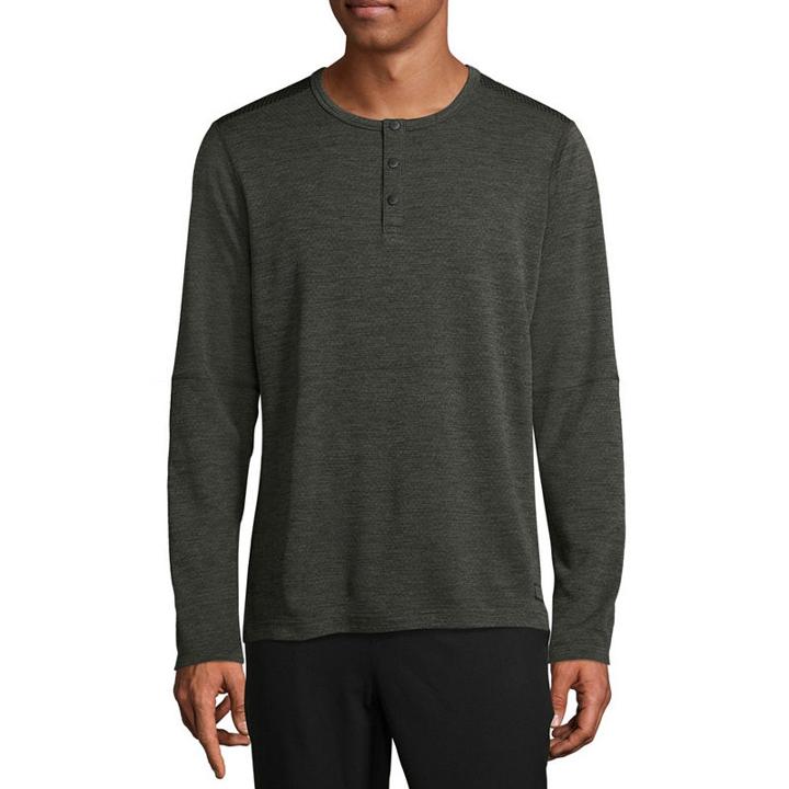 Msx By Michael Strahan Long Sleeve Henley Shirt