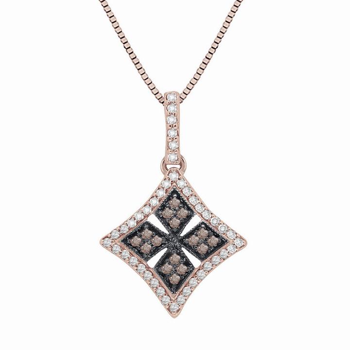 Womens 1/3 Ct. T.w. Champagne Diamond Pendant Necklace