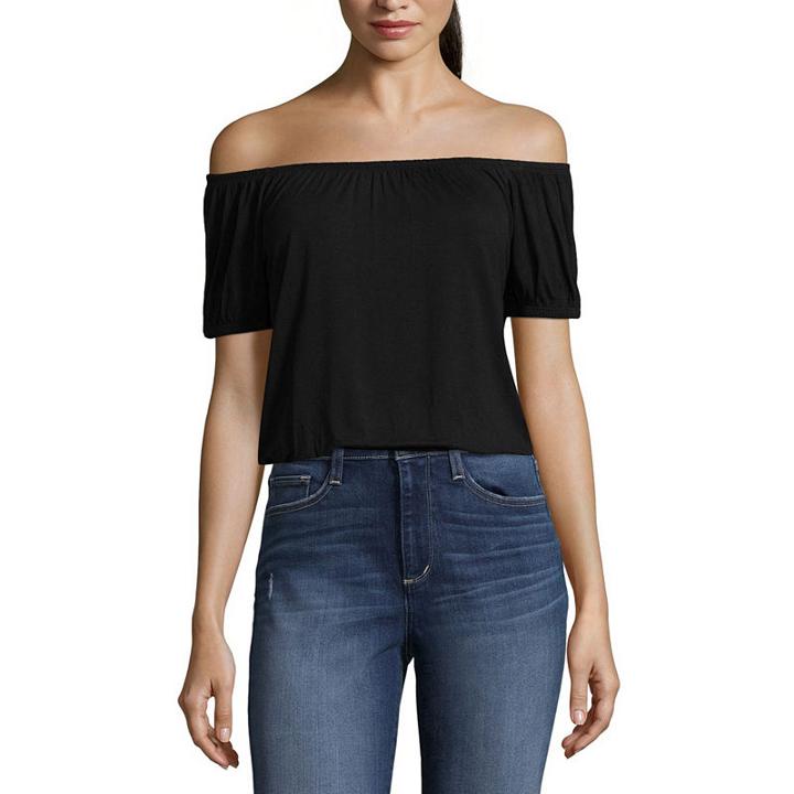 Arizona Short Sleeve Crop Top-juniors