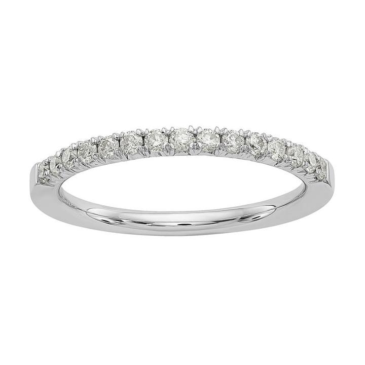 Womens 1/3 Ct. T.w. White Moissanite 14k Gold Wedding Band