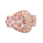 Womens Morganite Pink 14k Gold Over Silver Cocktail Ring