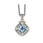 Shey Couture Genuine Blue Topaz And Diamond-accent Pendant Necklace