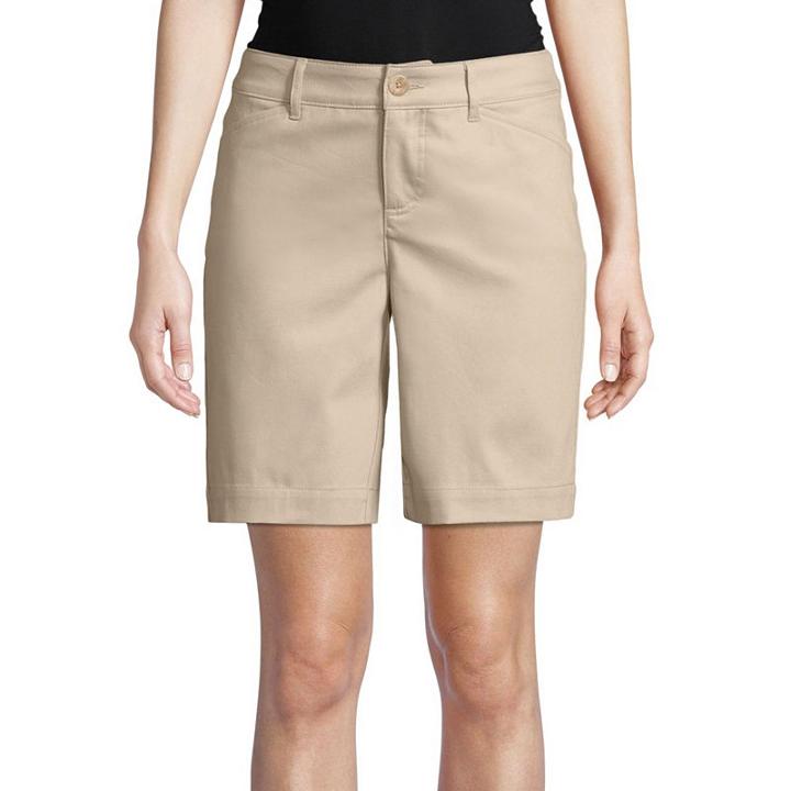 St. John's Bay 10 Woven Bermuda Shorts-petites