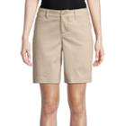 St. John's Bay 10 Woven Bermuda Shorts-petites