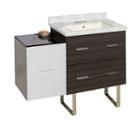37.75-in. W Floor Mount White-dawn Grey Vanity Setfor 3h4-in. Drilling Bianca Carara Top Biscuit Umsink