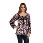 24/7 Comfort Apparel Lindsay Velvet Tunic Top