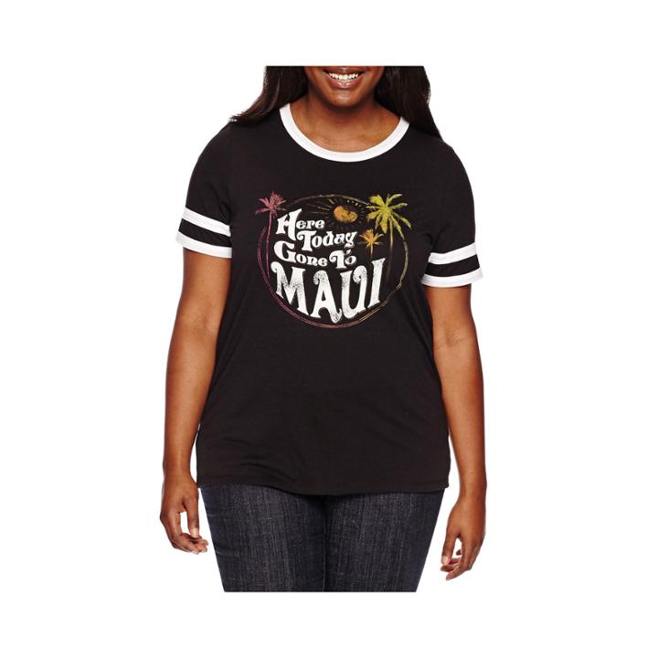 Arizona Short-sleeve Graphic Ringer Tee - Juniors Plus