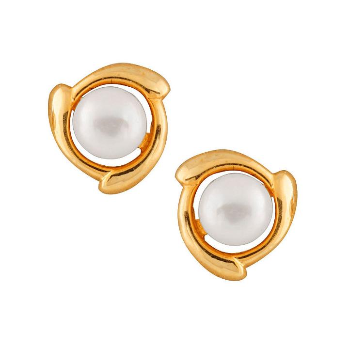 Splendid Pearls Pearl 14k Gold 12mm Stud Earrings