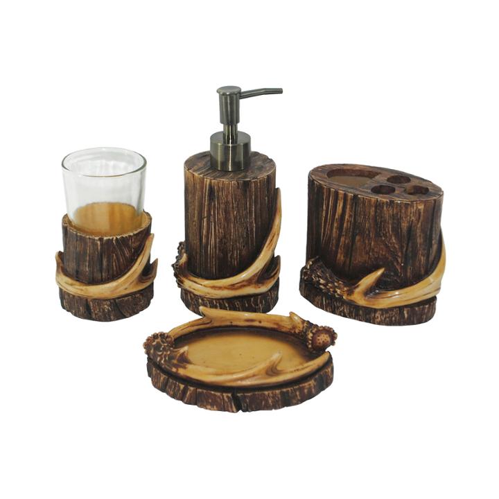 Hiend Accents Antler 4-pc. Bath Accessory Set