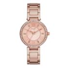 Relic Isabelle Womens Crystal-accent Rose-tone Bracelet Watch Zr34308