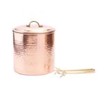 Old Dutch Hammered Dcor Copper Ice Bucket With Tongs 3 Qt