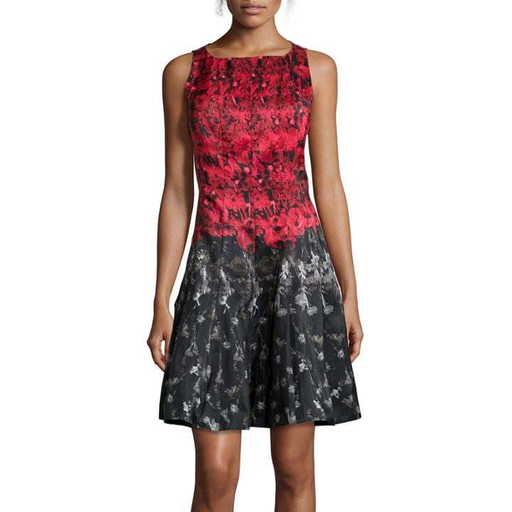 Danny & Nicole Sleeveless Floral Fit-and-flare Dress