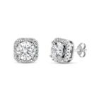 4 3/4 Ct. T.w. Round White Cubic Zirconia Sterling Silver Stud Earrings