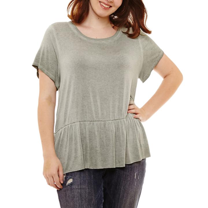 Arizona Peplum Top- Juniors Plus