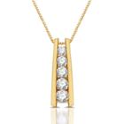 Womens 1 1/3 Ct. T.w. Genuine White Diamond Pendant Necklace