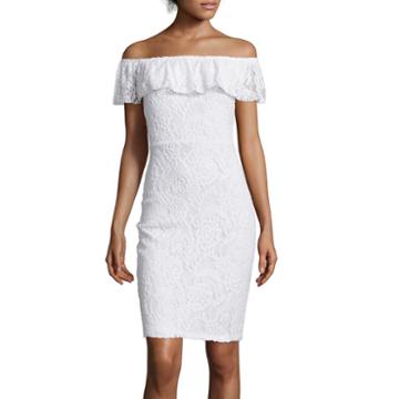 I 'heart' Ronson Off-shoulder Lace Dress