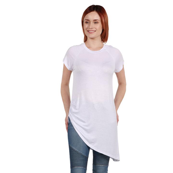 24/7 Comfort Apparel Zola Asymmetric Short Sleeve Tee