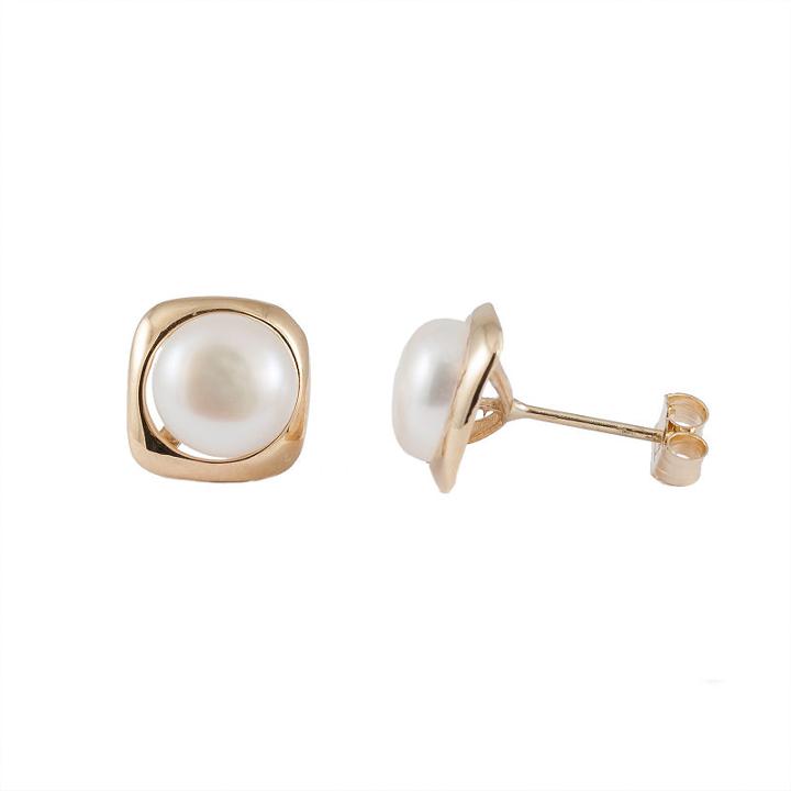 Splendid Pearls Pearl 14k Gold 8mm Stud Earrings