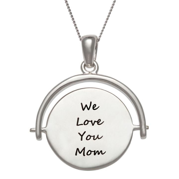 Personalized Engravable Swivel Disc Pendant Necklace